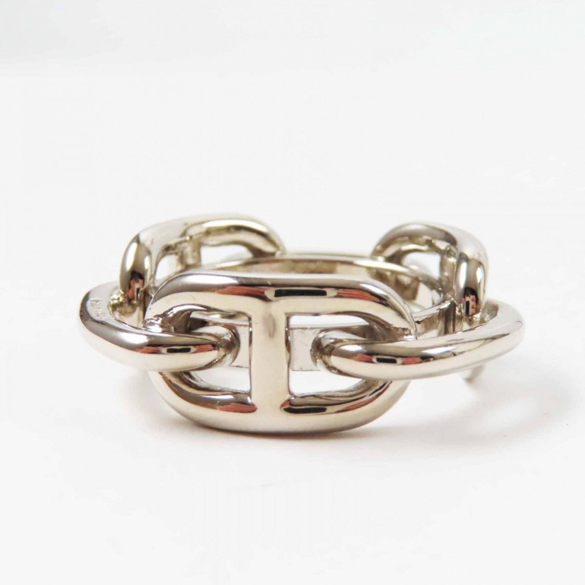 HERMES Scarf ring Main: Metal Silver Lukade Women
