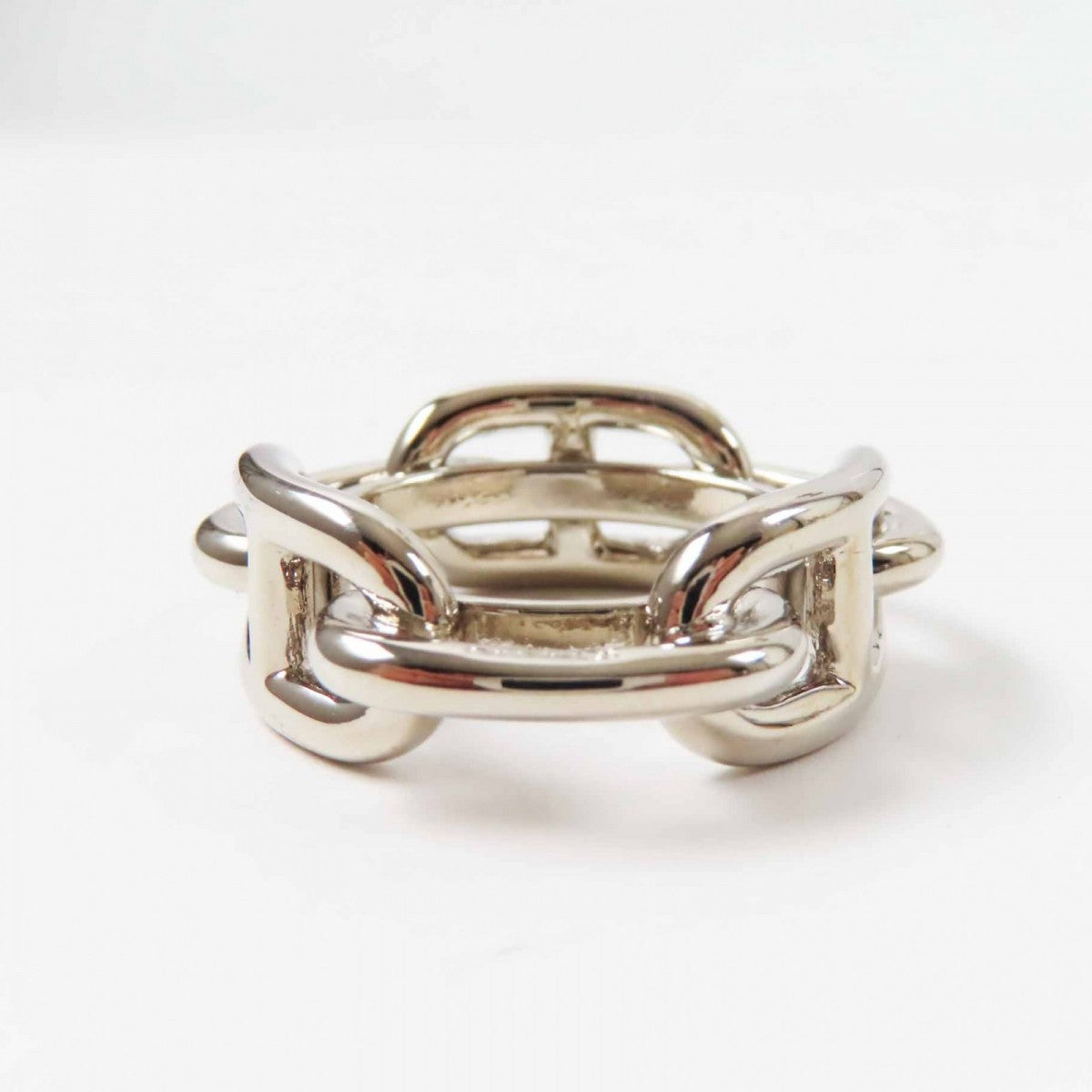 HERMES Scarf ring Main: Metal Silver Lukade Women
