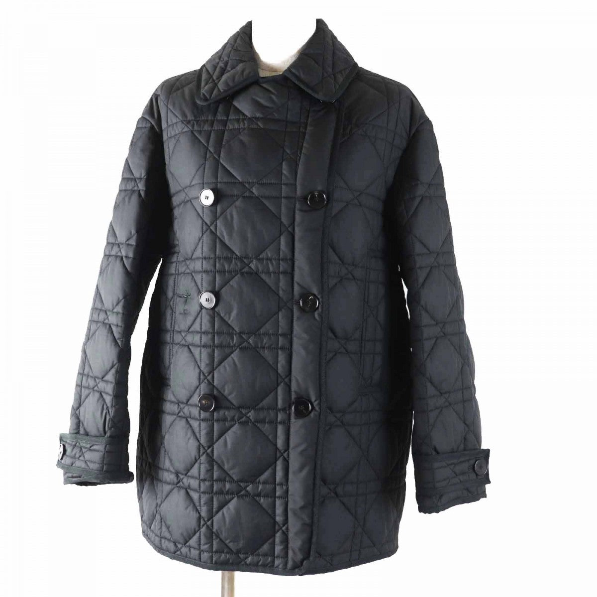 Christian Dior Jacket 157C24A2827 Main: 100% polyester, Filling: 100% polyester black Microcannage technical taffeta Women 36
