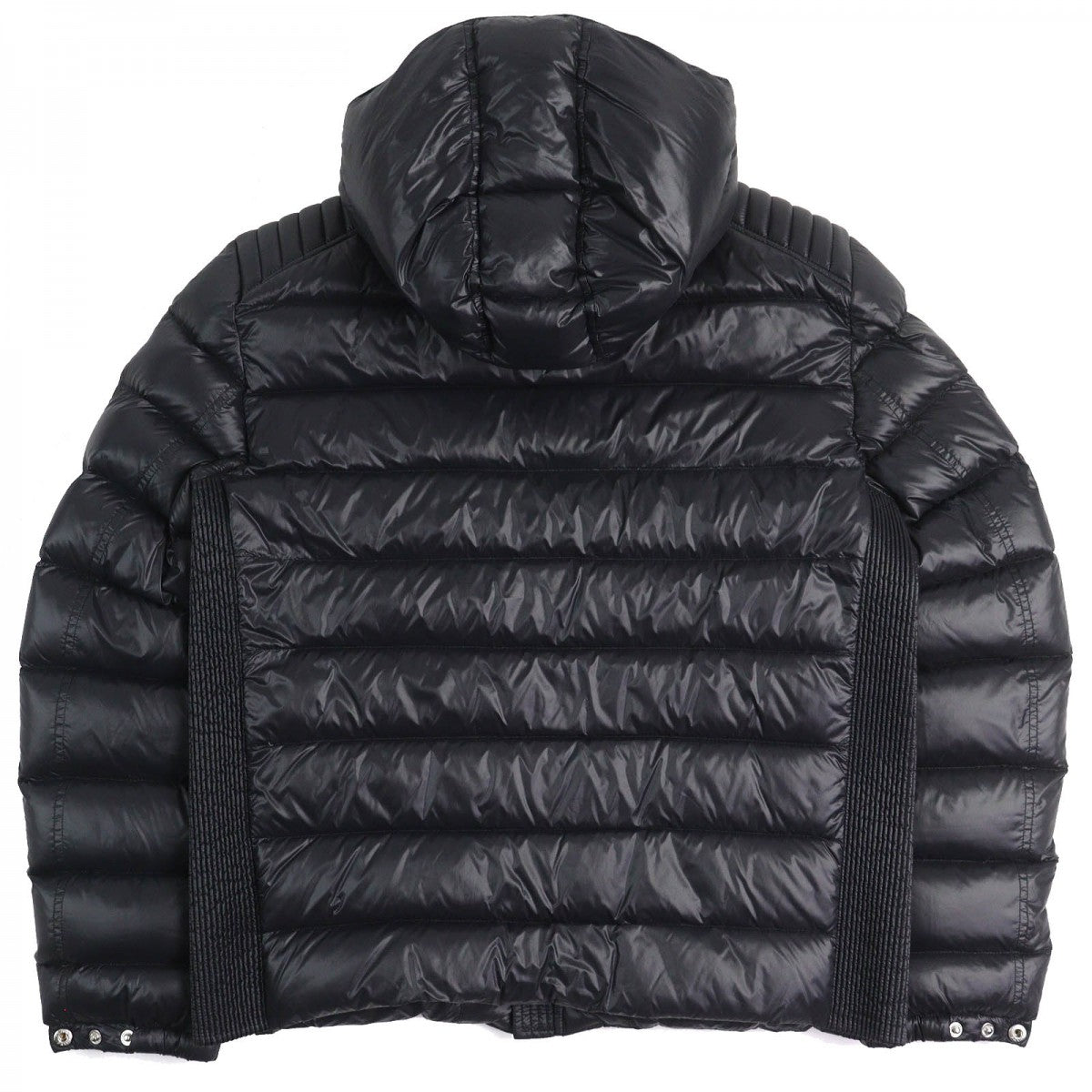PRADA Down jacket SGA654 Main: 100% polyamide (nylon), Part: 100% polyester, Filling: 90% down, Filling: 10% feather, Leather part: calf leather black mens 52