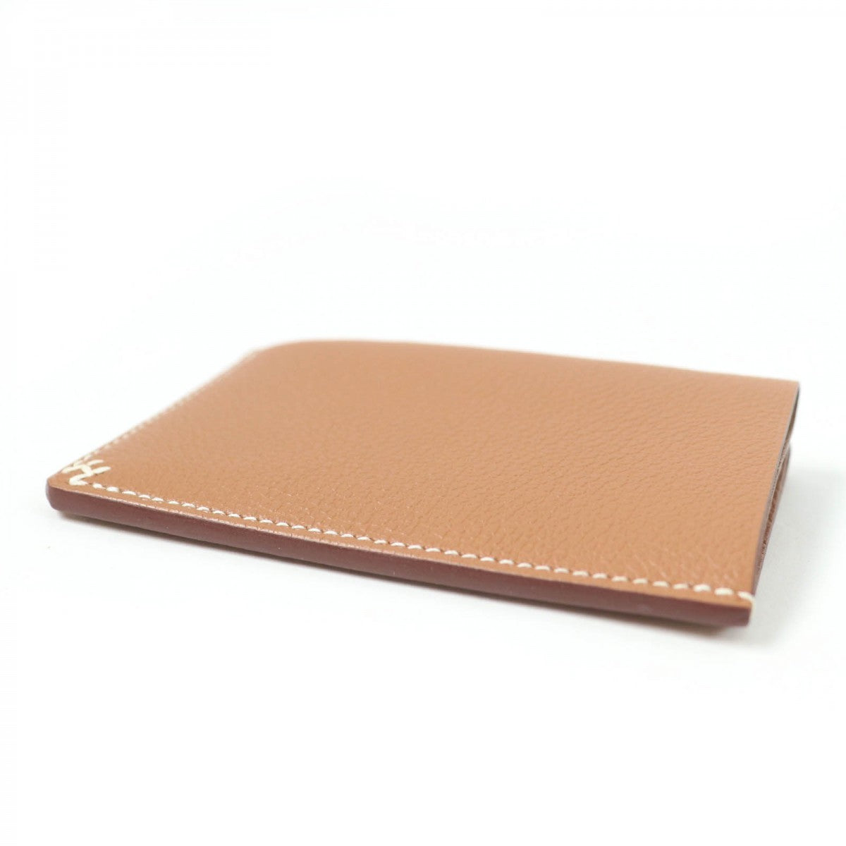 HERMES Card Case Main: Veau Evercolor gold Hserie Women