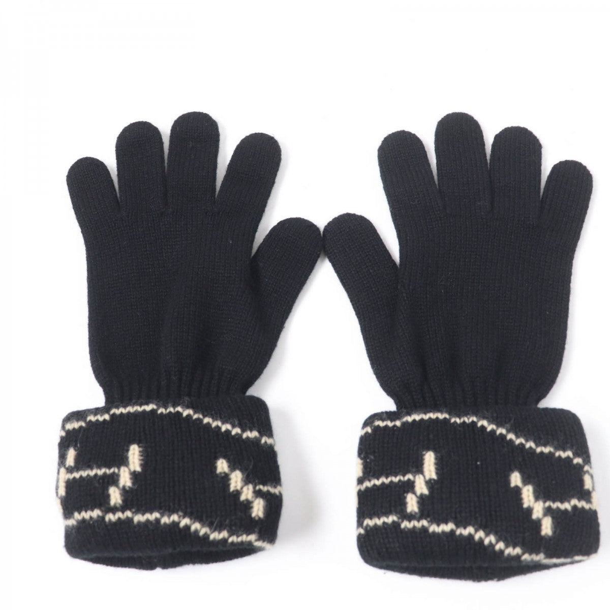 HERMES gloves Main: 100% cashmere black Women