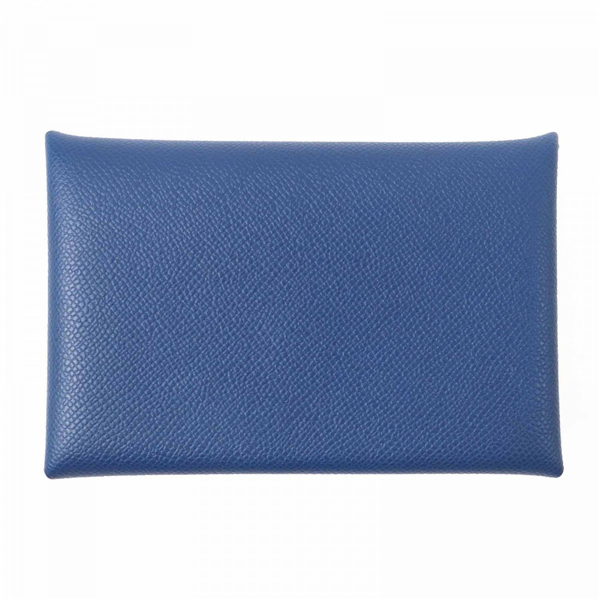 HERMES Card Case Main: Madame Veau deep blue Calvi Women