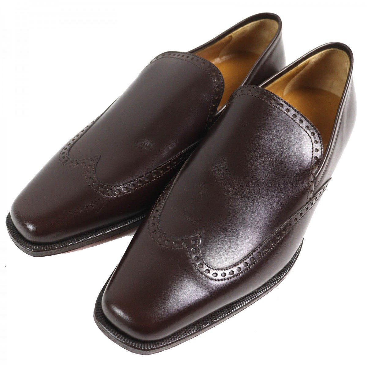 HERMES loafers Main: Leather Dark brown mens 40.5