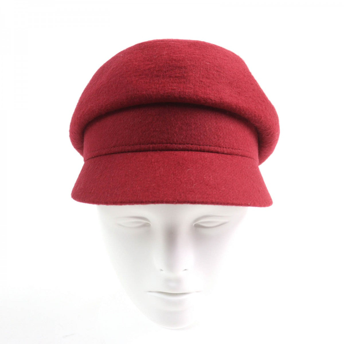 HERMES Casquette Outer: 100% cashmere, Lining: 100% acetate Red Women 56