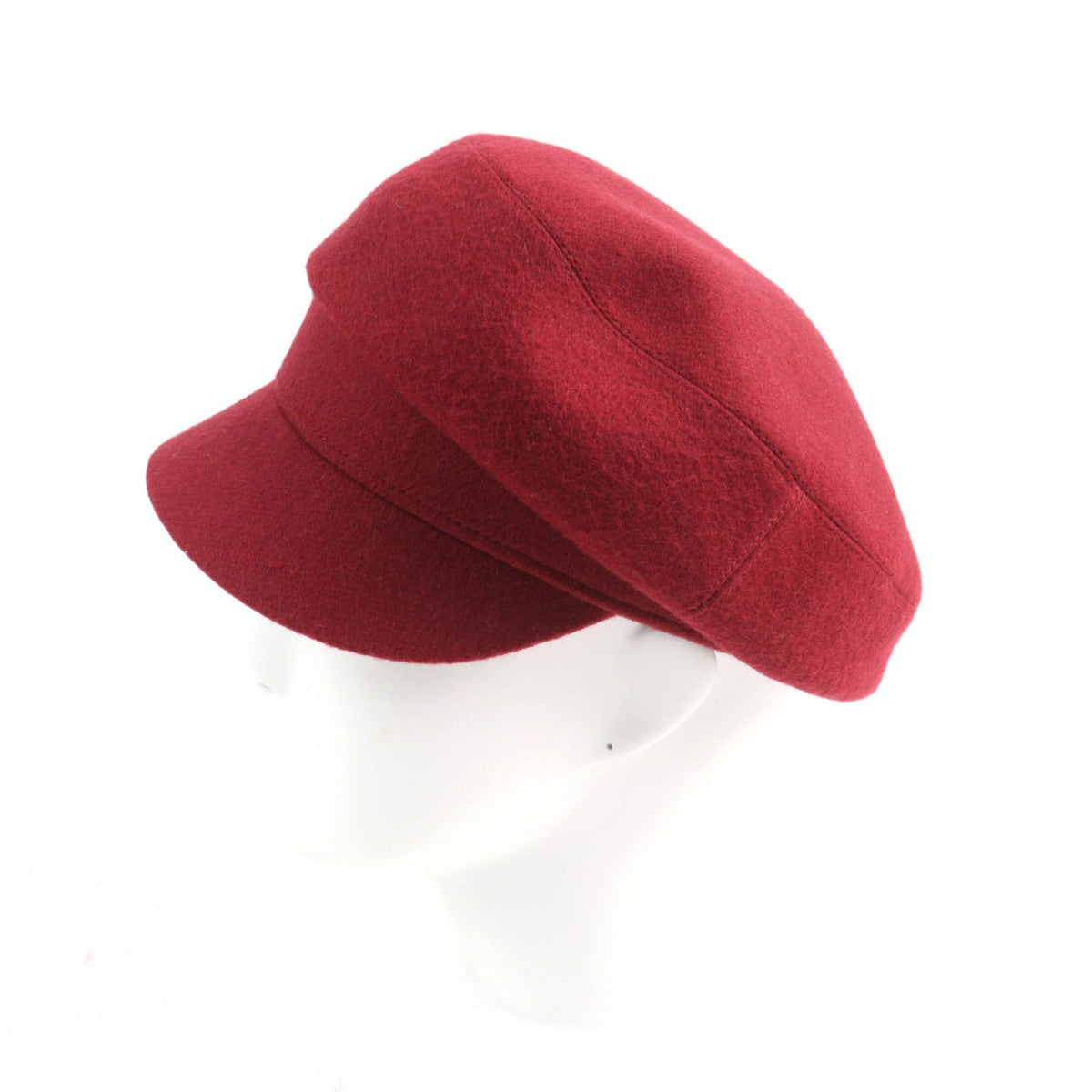 HERMES Casquette Outer: 100% cashmere, Lining: 100% acetate Red Women 56