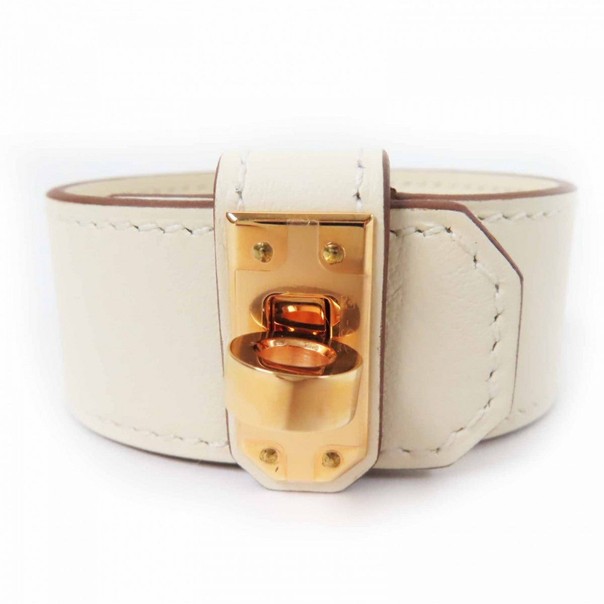 HERMES bracelet Main: Swift, Part: Plated white Kelly Twist PM Women