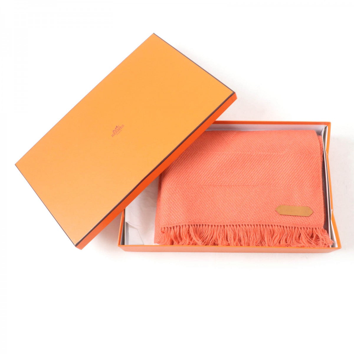 HERMES Scarf Main: 100% cashmere pink Grand Chevron Women