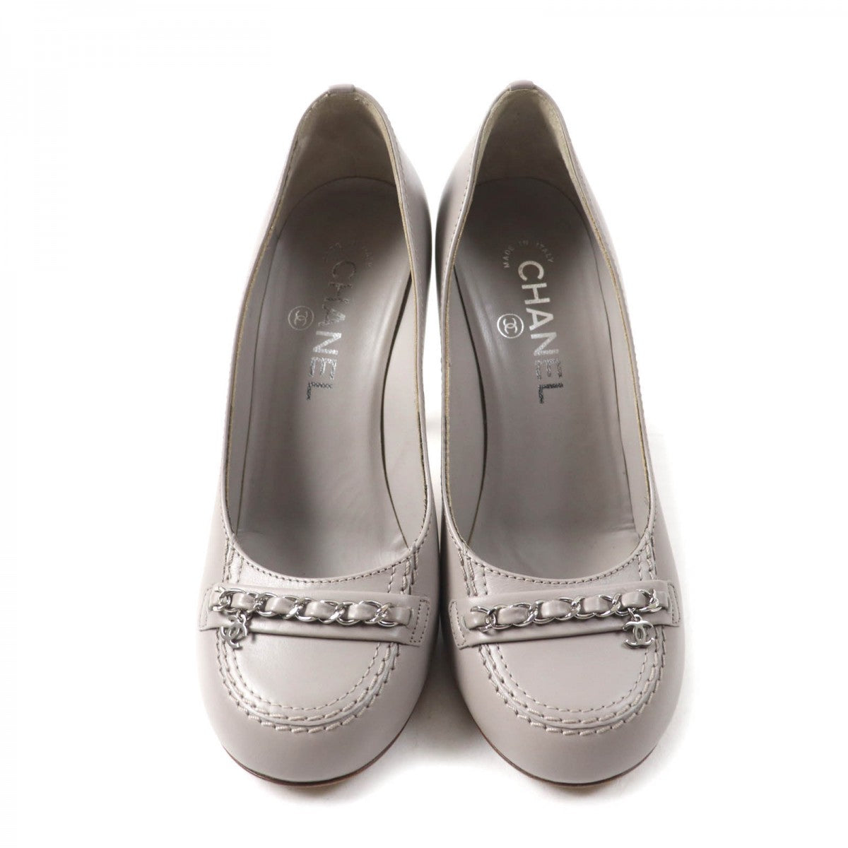CHANEL pumps G31145 Main: Leather gray Women 36.5