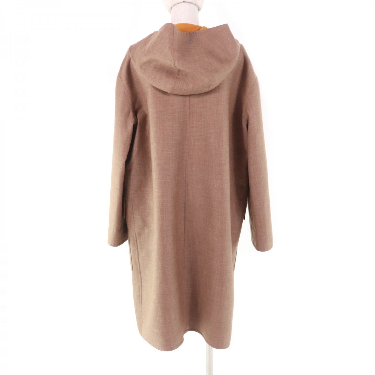 HERMES coat 3E0105DC Main: 85% cashmere, Main: 12% wool, Main: 3% silk, Part: cowhide Brown Women 38