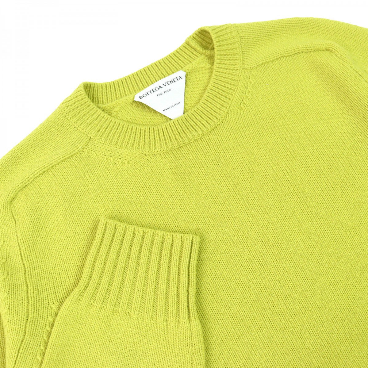 BOTTEGAVENETA knit 638771 Main: 100% wool Yellow green type mens S
