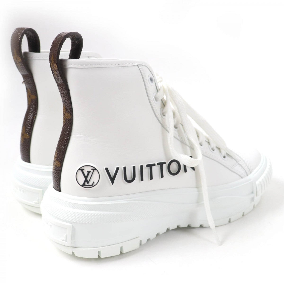 LOUIS VUITTON High cut sneakers Main: Leather white LV Squad Line Women 35