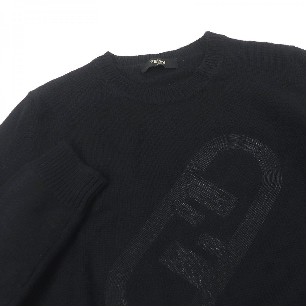 FENDI sweater FZX088 Main: 100% wool black mens 52