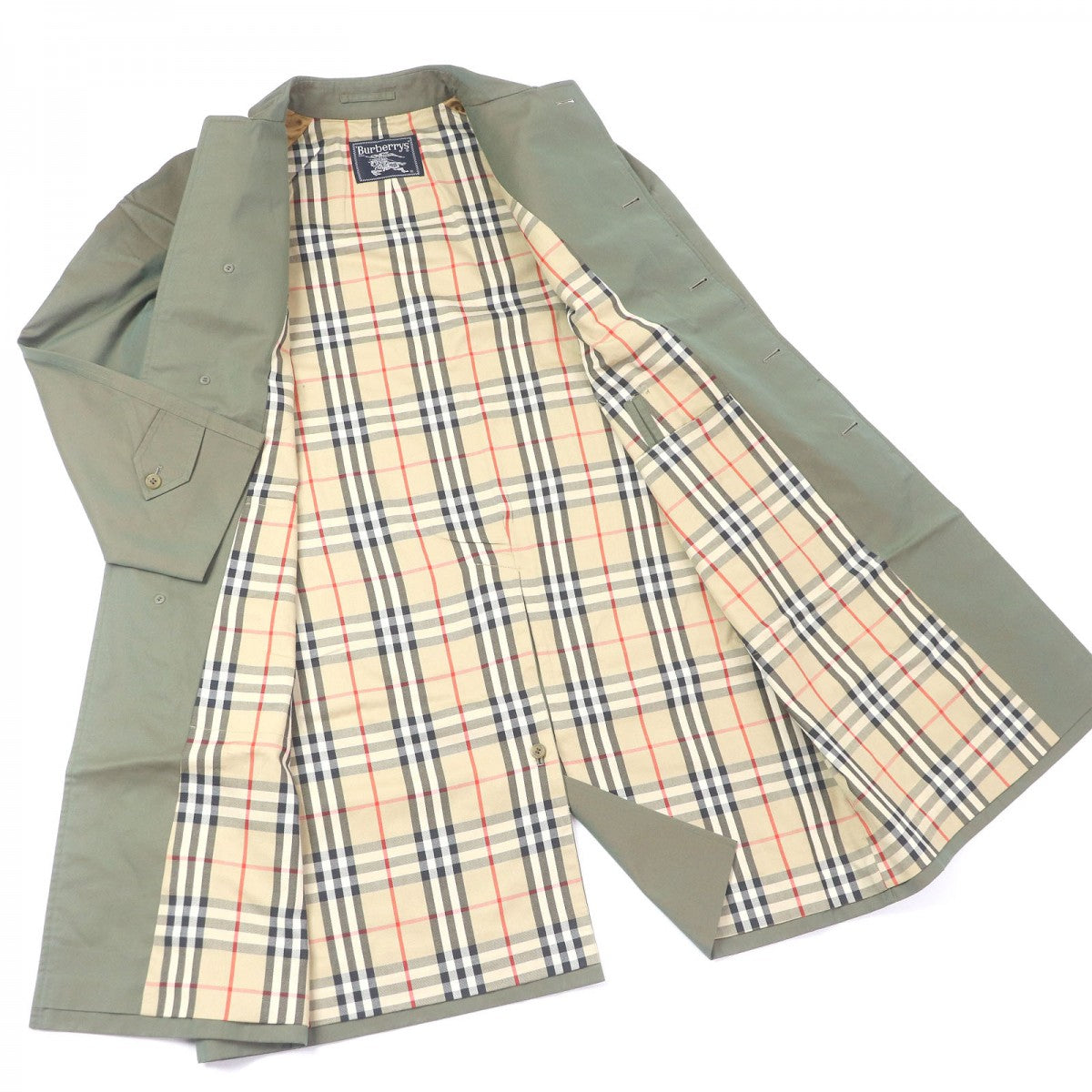 BURBERRY Stainless collar coat Main: 100% cotton, sleeve lining: polyester iridescent mens
