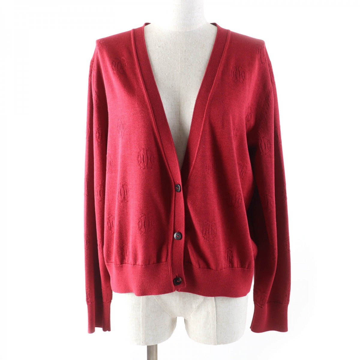 HERMES cardigan Main: 57% silk, Main: 43% cotton Bordeaux Women 42