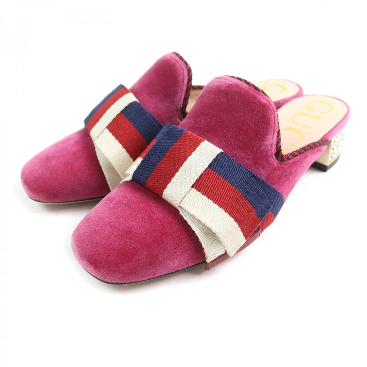 GUCCI Sandals 496562 Main: Velour pink Women 35