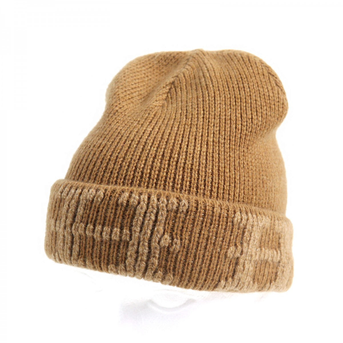 HERMES Knit cap Main: 100% cashmere Brown type mens