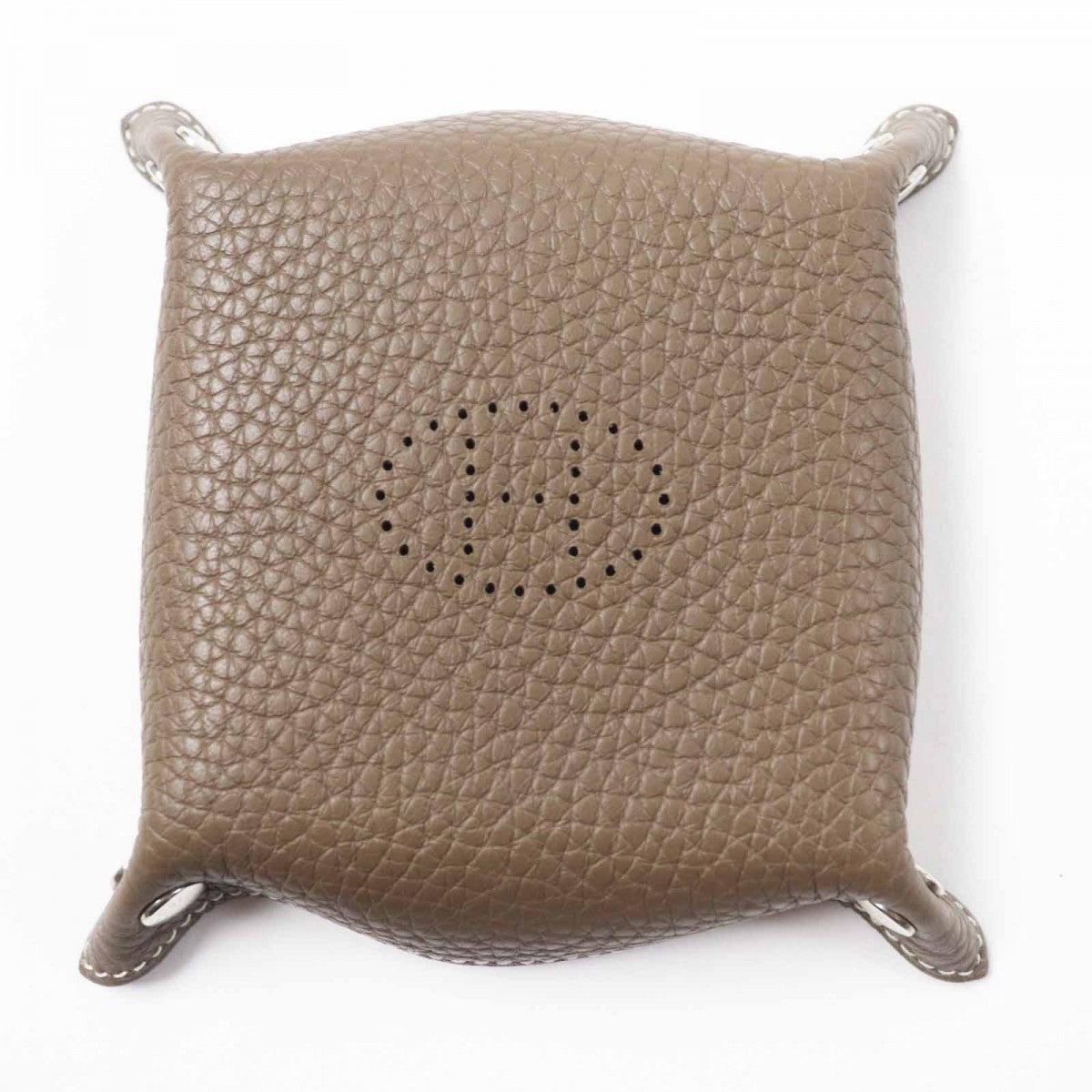 HERMES Other accessories Taurillon Clemence Brown VIDEO POSH MINI MISE & L'ORANCE DESK