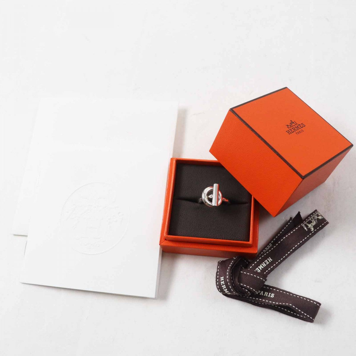 HERMES Ring Main�FAG925 Silver Echappee Women