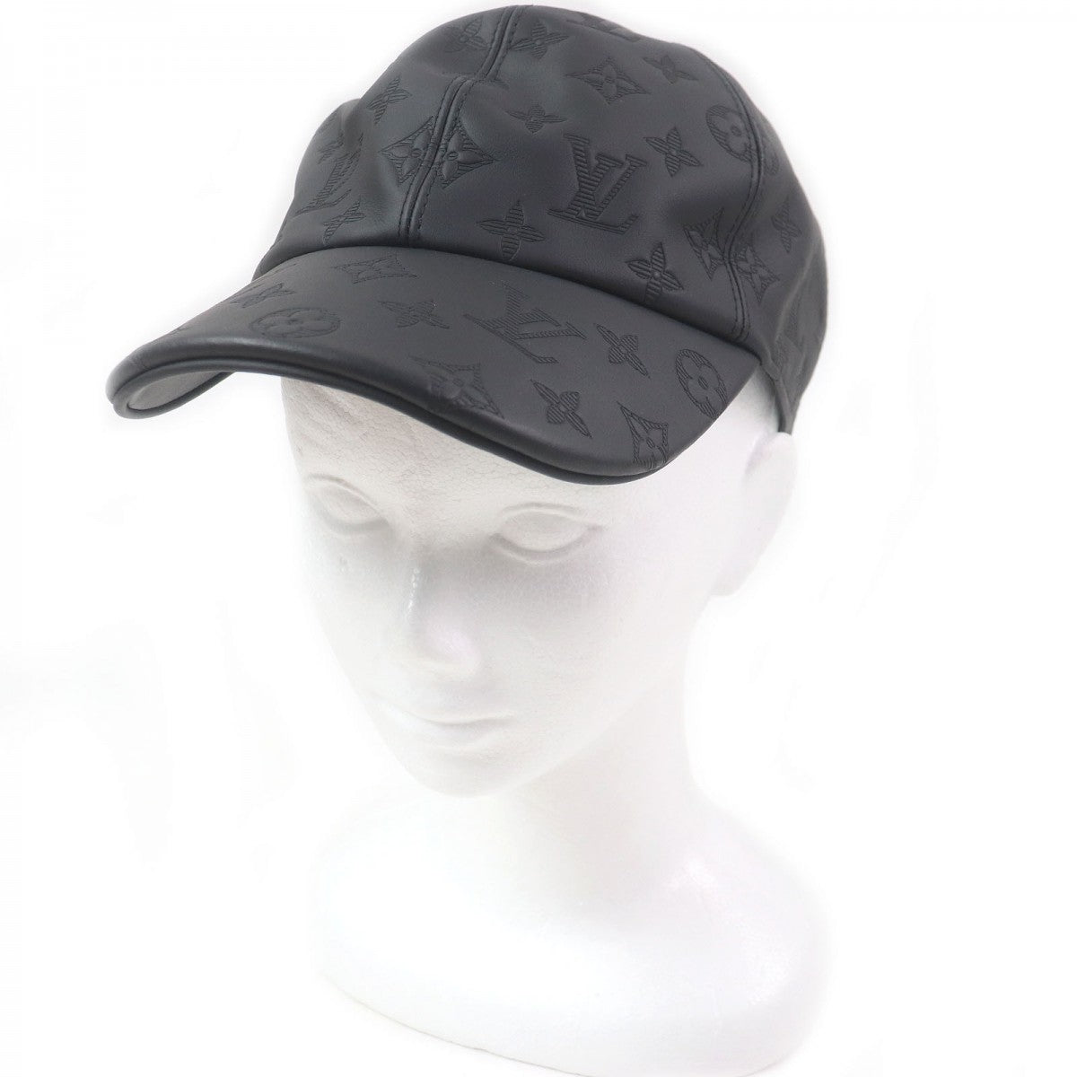 LOUIS VUITTON cap M76581 Outer: Cowhide, Lining: 55% Cotton, Lining: 45% Cupra black cap monogram shadow mens