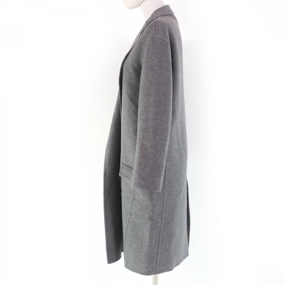 CELINE coat 28H13/6700 Main: 100% cashmere, sleeve lining: 100% silk gray Women 34