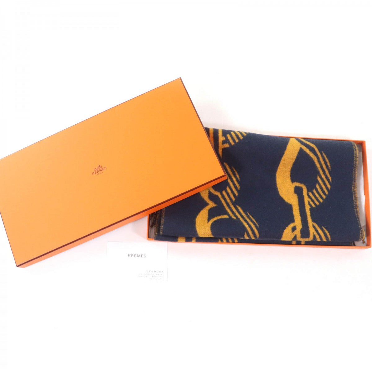 HERMES Scarf Main: Cashmere Navy Dre Buckle Women