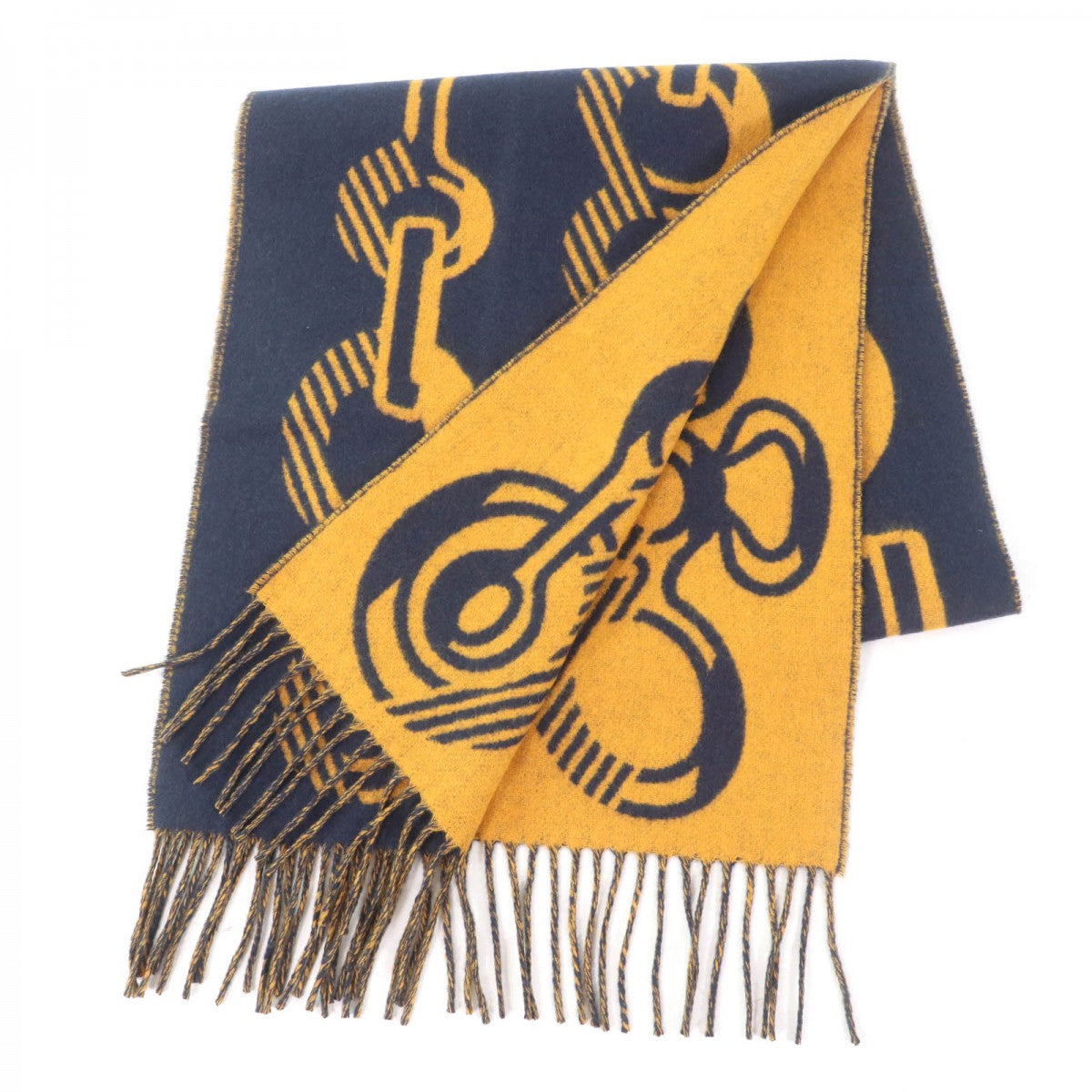 HERMES Scarf Main: Cashmere Navy Dre Buckle Women