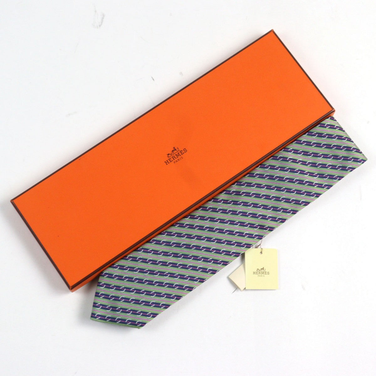 HERMES tie 659087T Main: 100% silk multicolor CRAVATE SOIE LOURDE mens