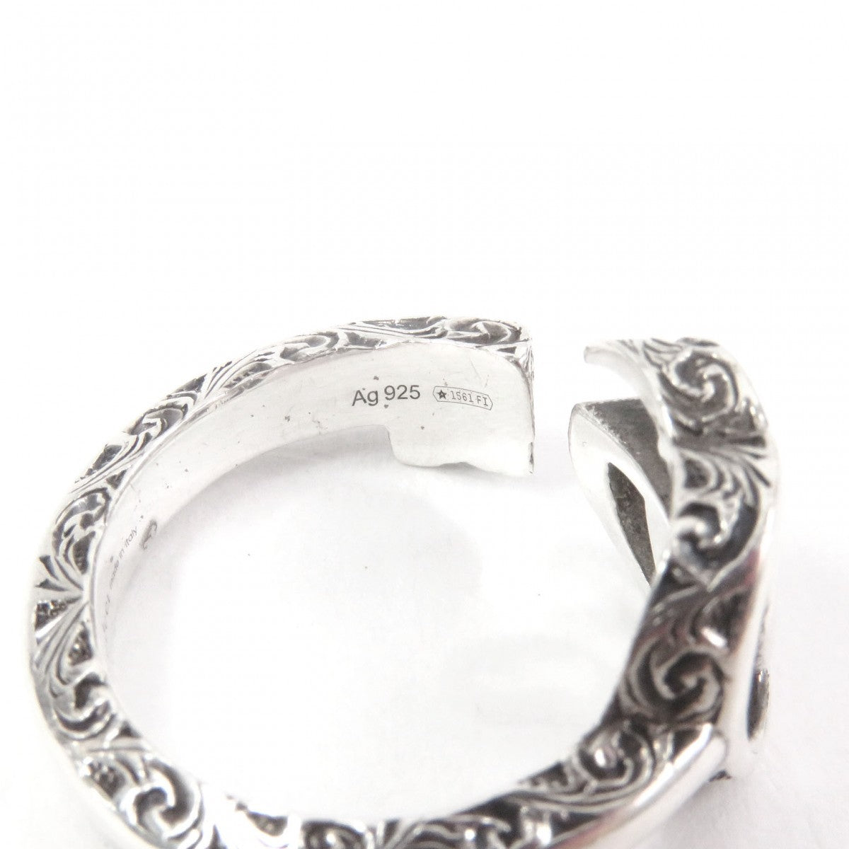 GUCCI Ring 627760 Mainï¿½FSV925 Silver Arabesque mens