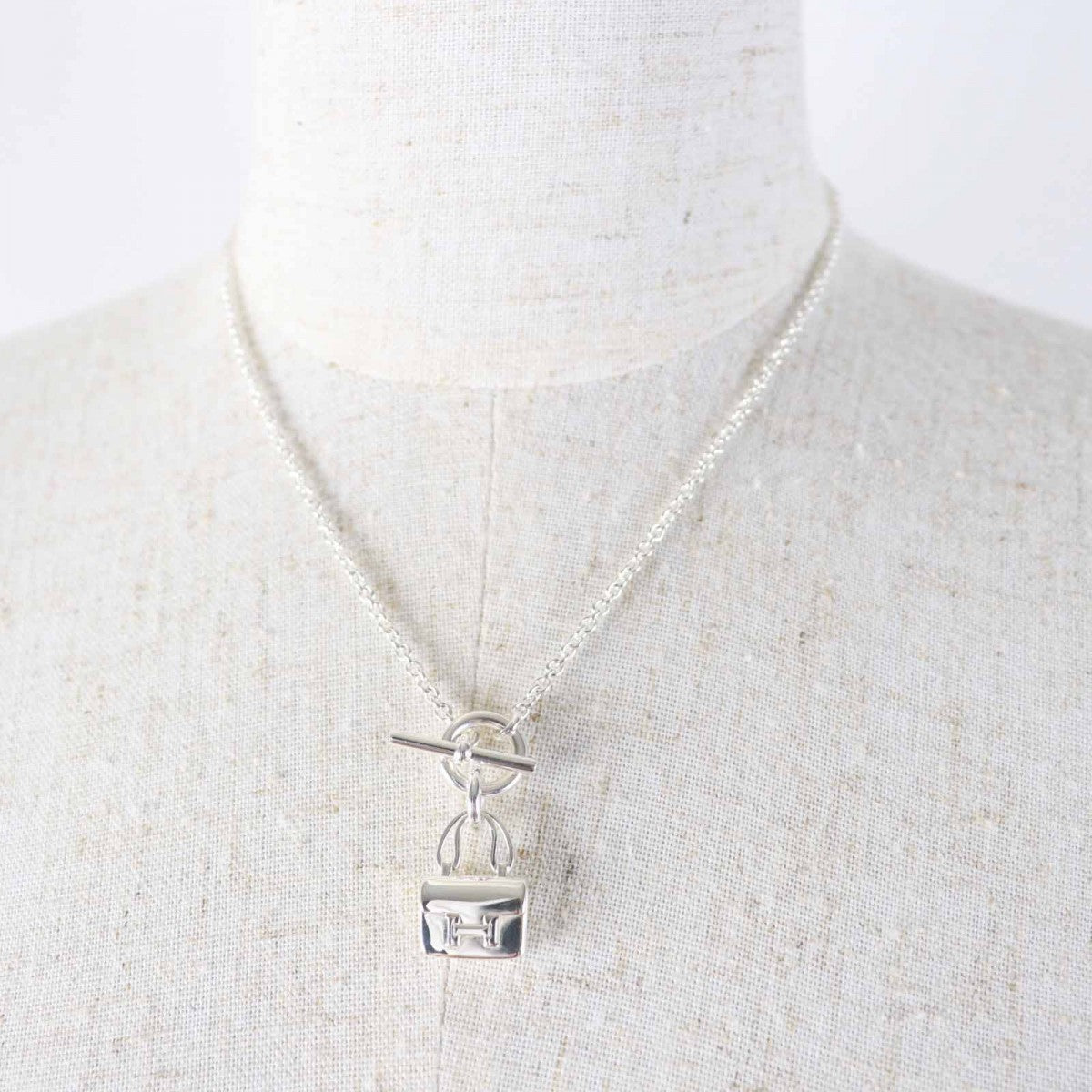 HERMES Necklace Main�FAG925 Silver Constance Amulet Women