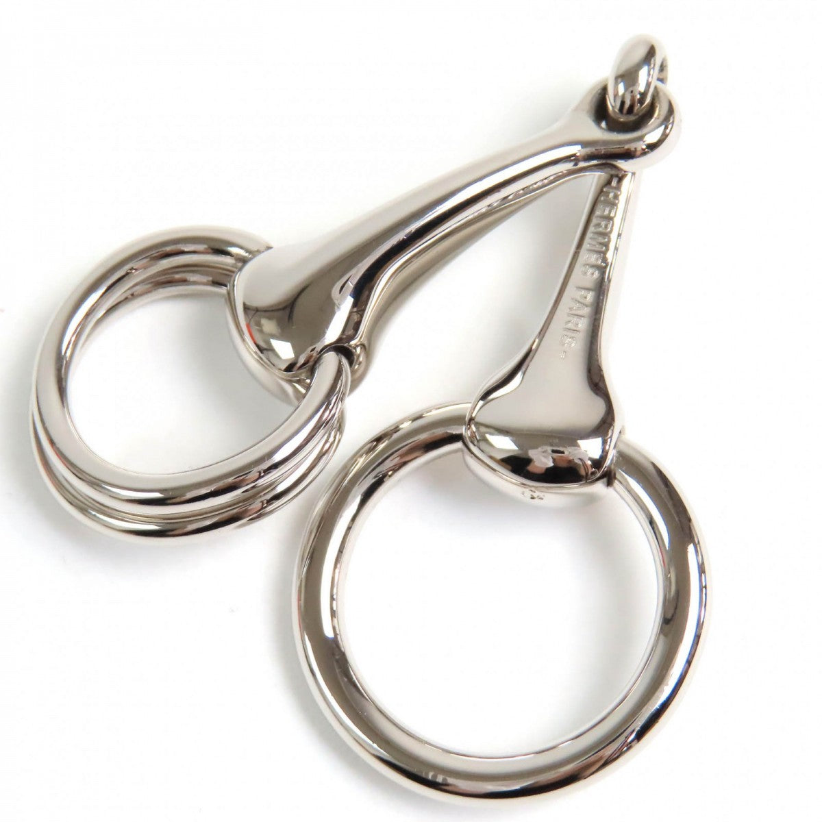 HERMES Scarf ring metal Silver Women