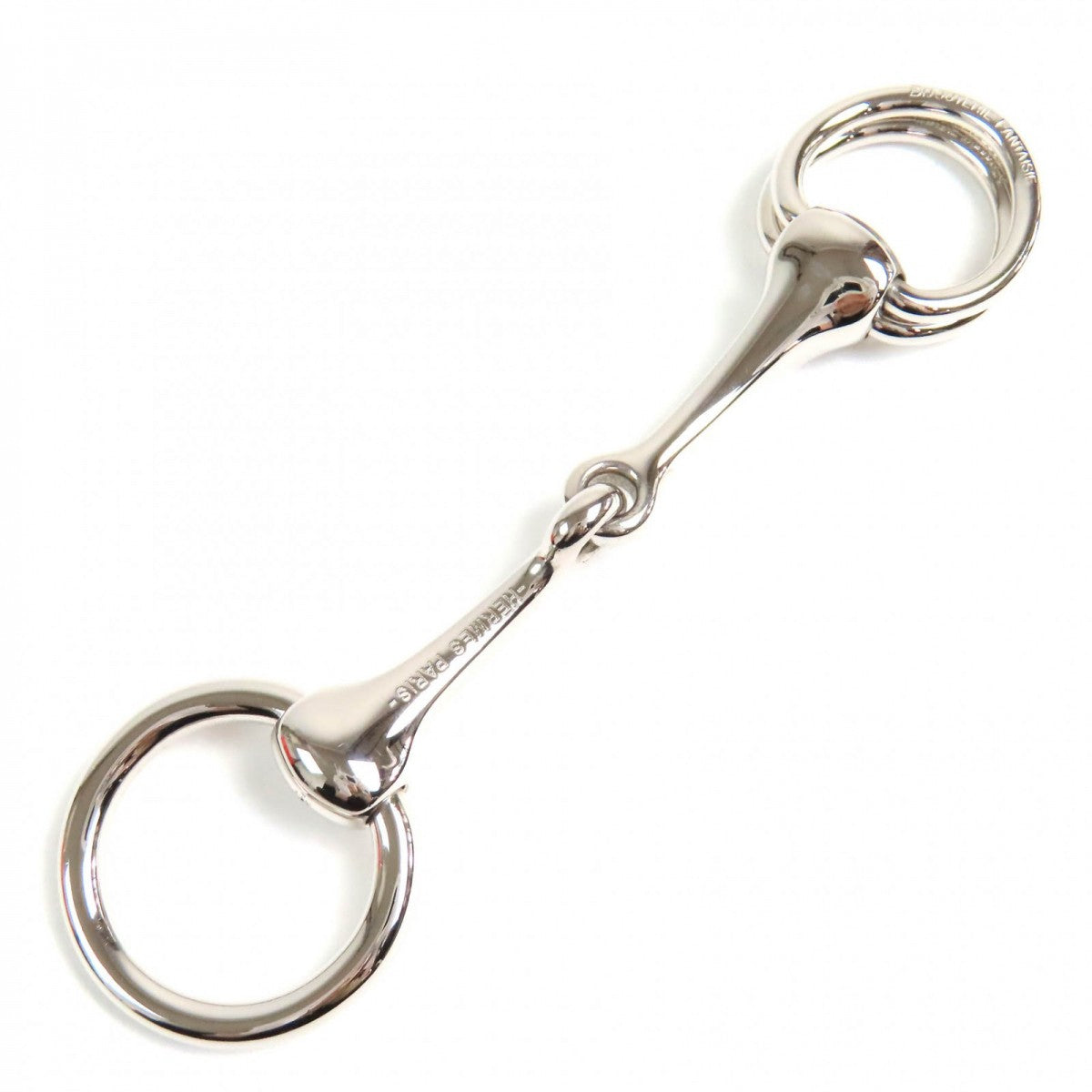 HERMES Scarf ring metal Silver Women