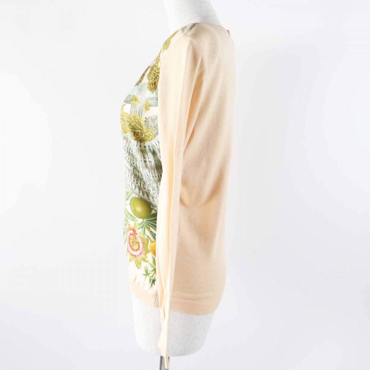 HERMES knit silk Multi Passiflores Passion Flower 38