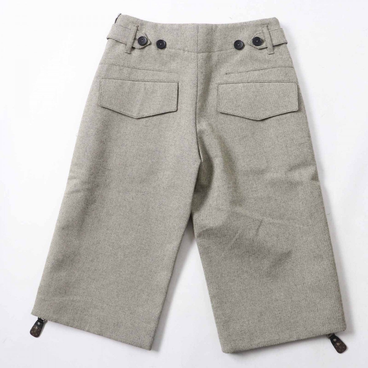LOUIS VUITTON Pants Main: 48% polyurethane, Main: 28% wool, Main: 13% polyester, Main: 11% cashmere, Lining: 37% polyurethane, : Cowhide, : Brass, : Synthetic resin Beige type Women 32