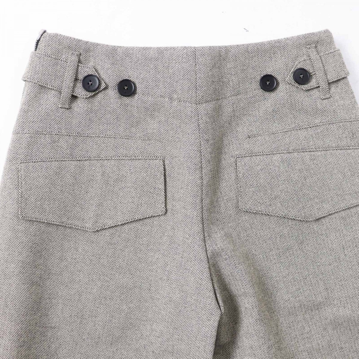 LOUIS VUITTON Pants Main: 48% polyurethane, Main: 28% wool, Main: 13% polyester, Main: 11% cashmere, Lining: 37% polyurethane, : Cowhide, : Brass, : Synthetic resin Beige type Women 32