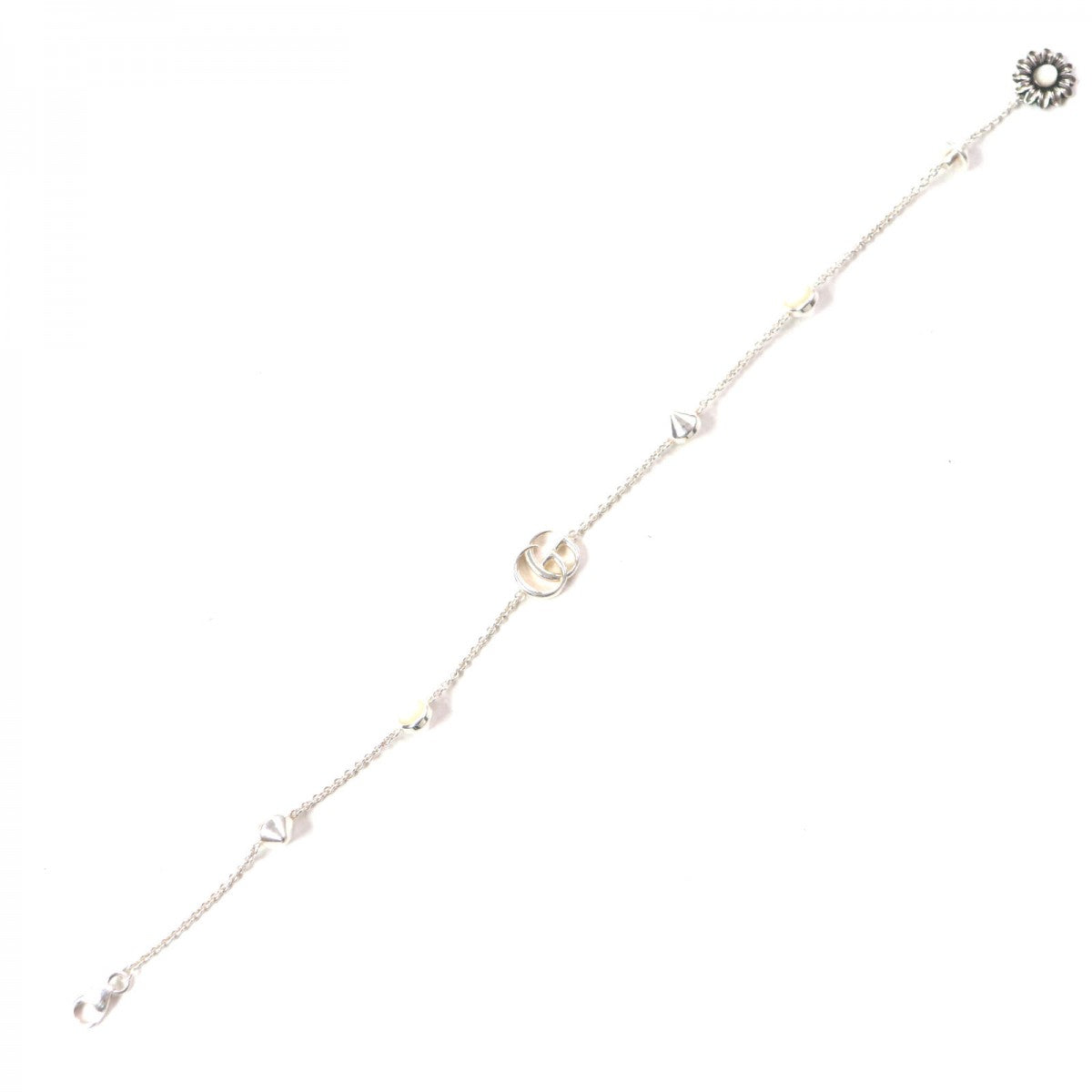 GUCCI bracelet 527393 Mainï¿½FSV925 Silver white Double G Mother of Pearl Bracelet Women 17