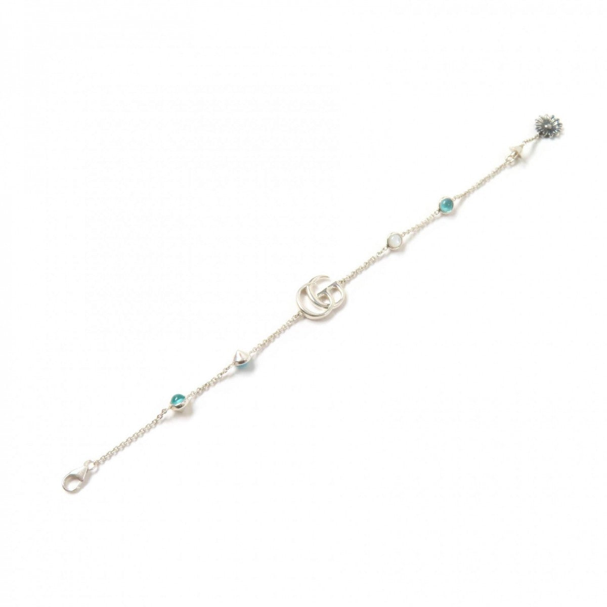 GUCCI bracelet 527393 Main: SV925, Part: Mother of Pearl, Part: Silver blue Double G Mother of Pearl Bracelet Women 17