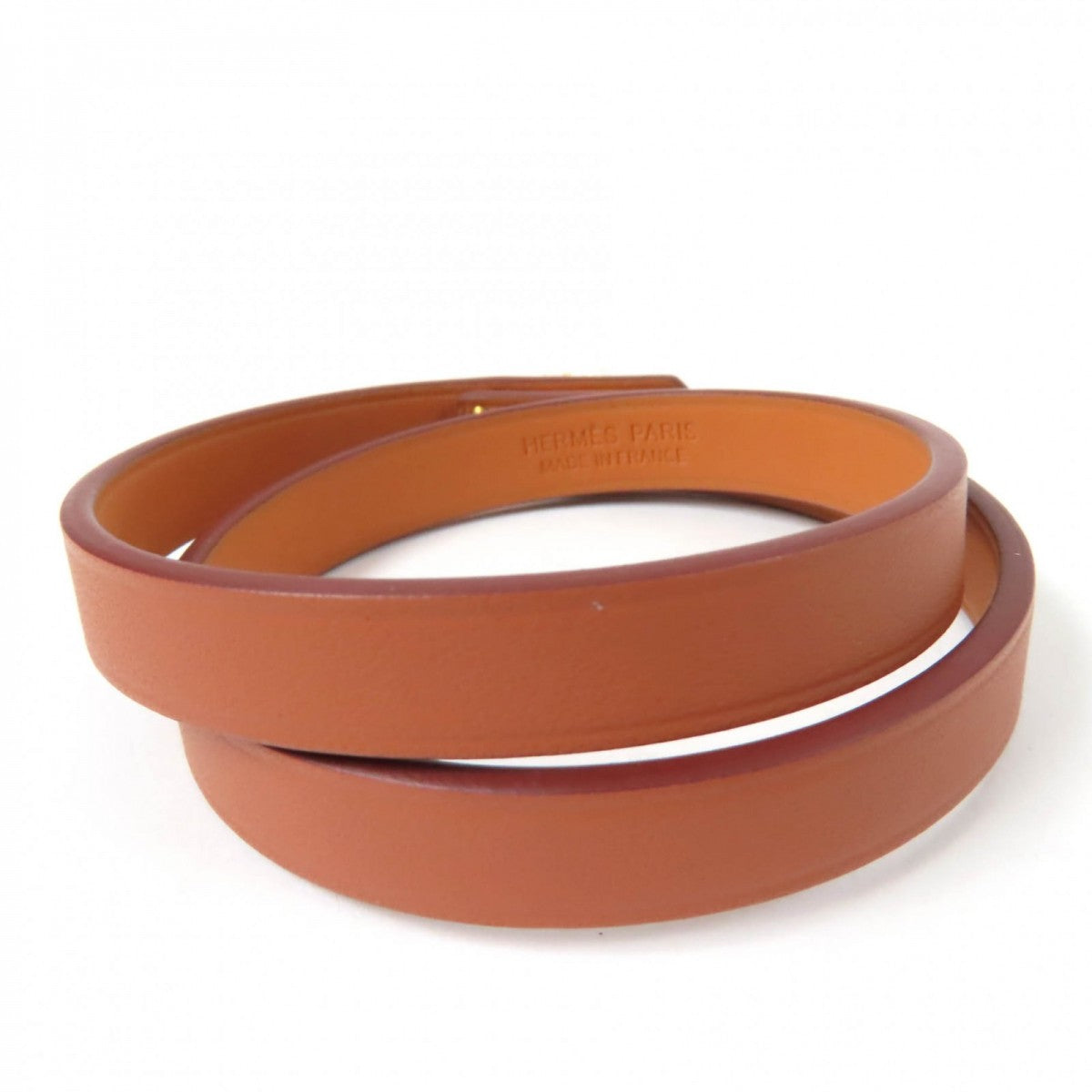 HERMES bracelet Main: Leather Brown Mini Kelly Double Tour Bracelet Women