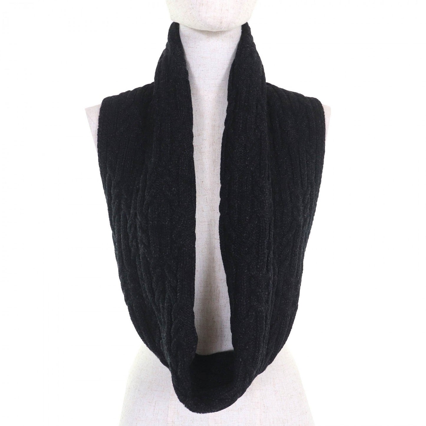 HERMES Snood wool Dark grey (appears to be black)