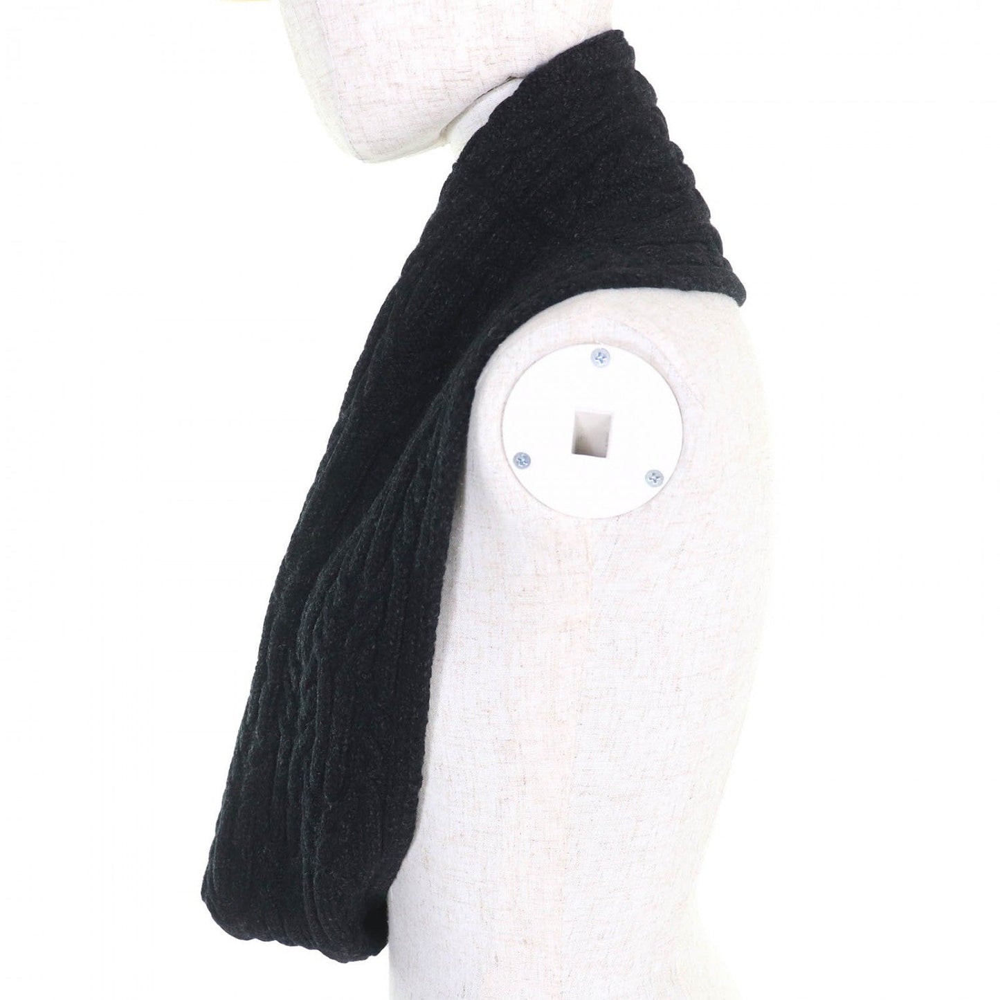HERMES Snood wool Dark grey (appears to be black)