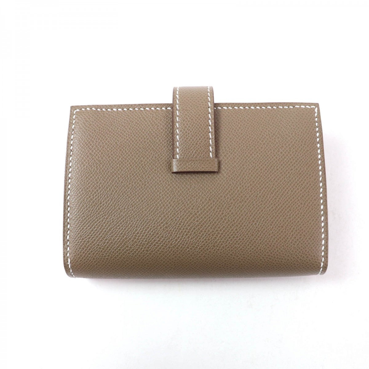 HERMES Card Case Main: Madame Veau Etope Bearn Mini Women