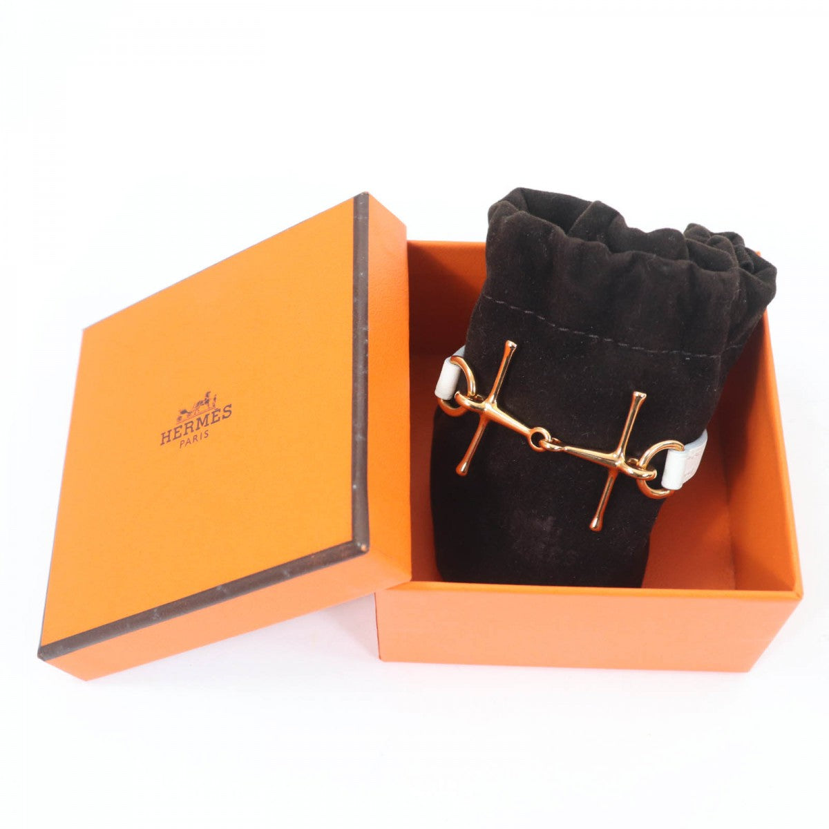 HERMES bracelet Main: Leather white Mole Bracelet Women