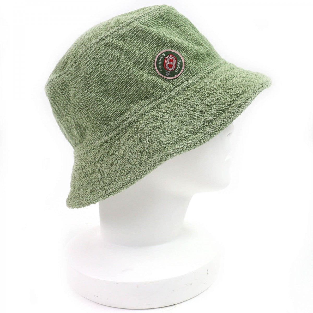 HERMES hat Main: 100% cotton, Part: 100% polyester Green type Harper mens