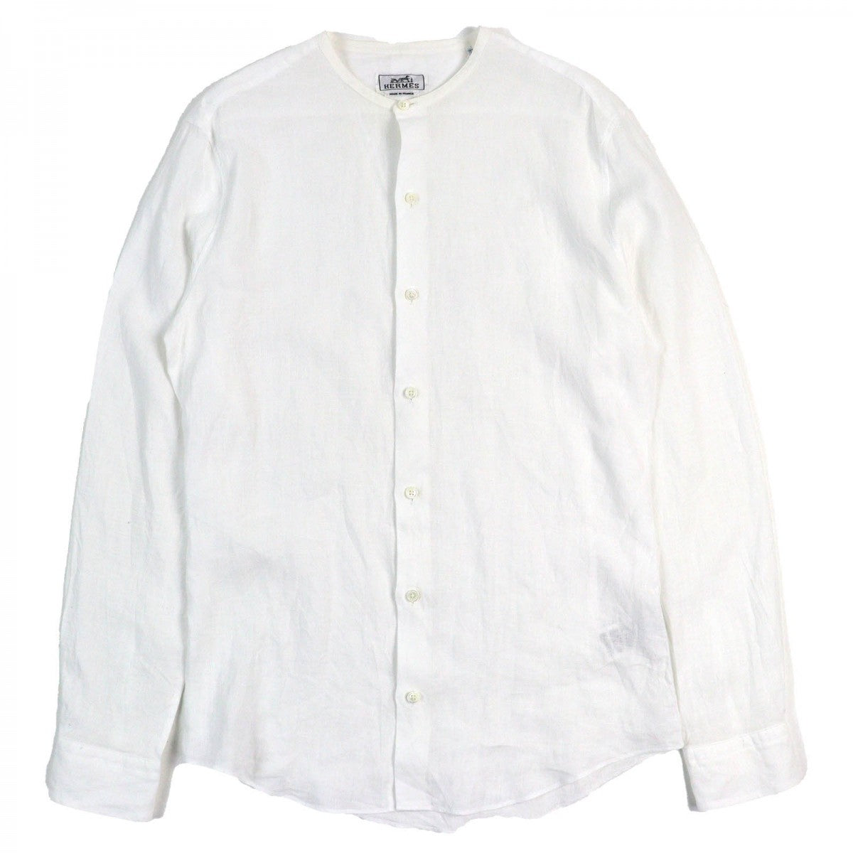 HERMES Long sleeve shirt linen white 39