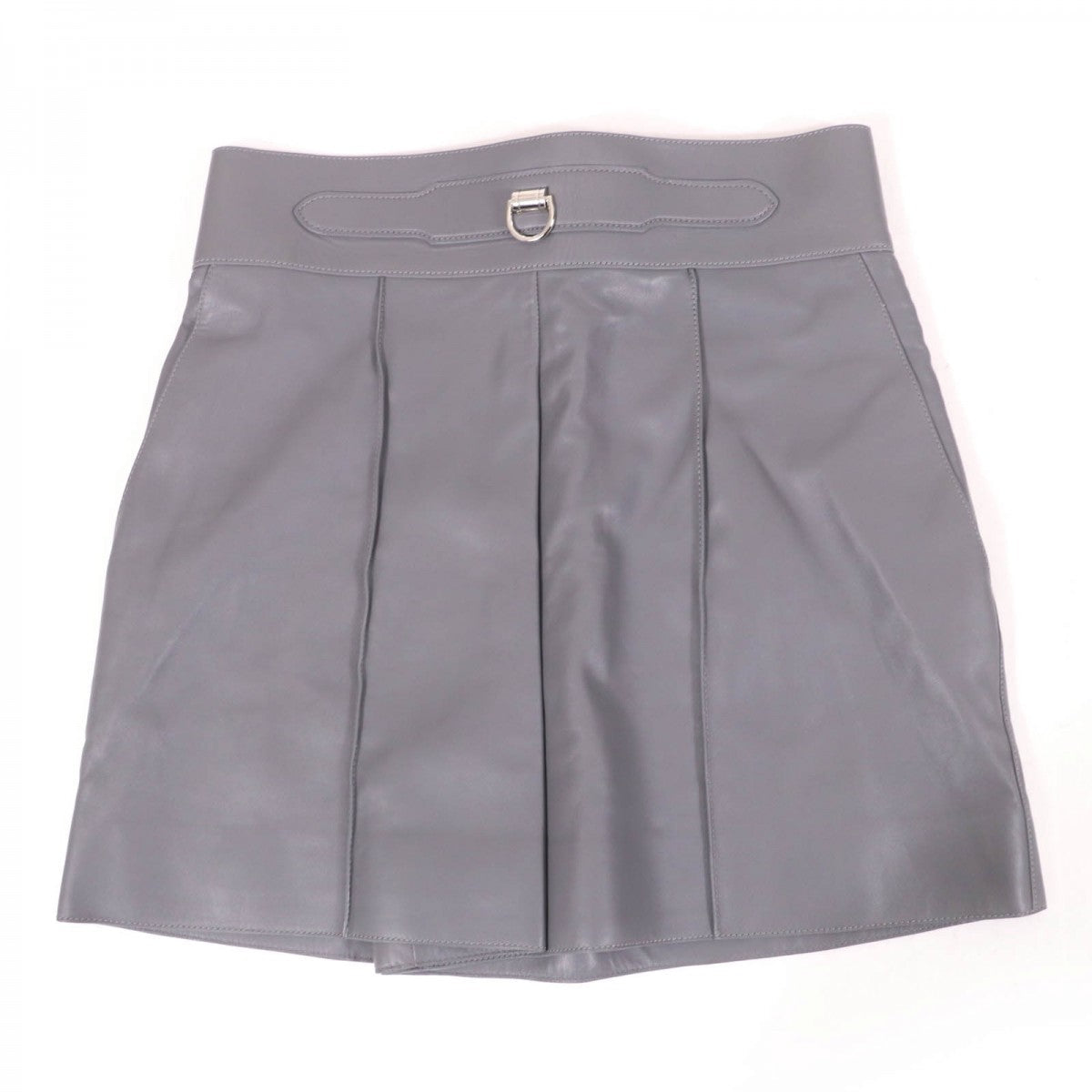 HERMES Shorts Main: Sheepskin, Lining: 65% Rayon, Lining: 35% Cotton gray Women 38