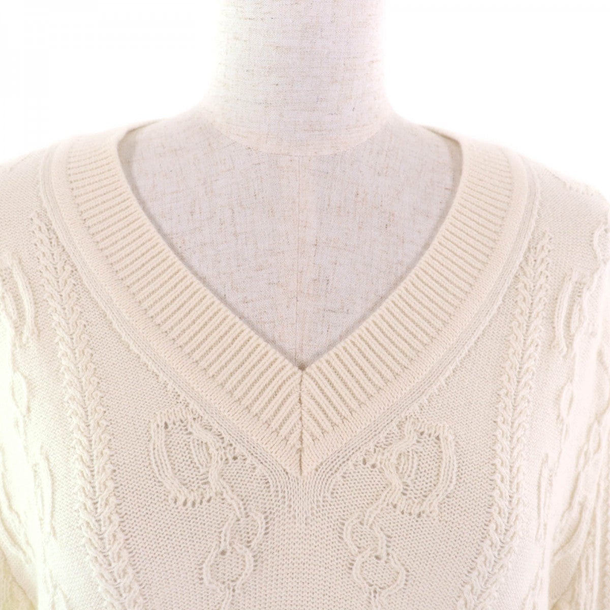 HERMES one piece 2H2509D6 wool off white 34