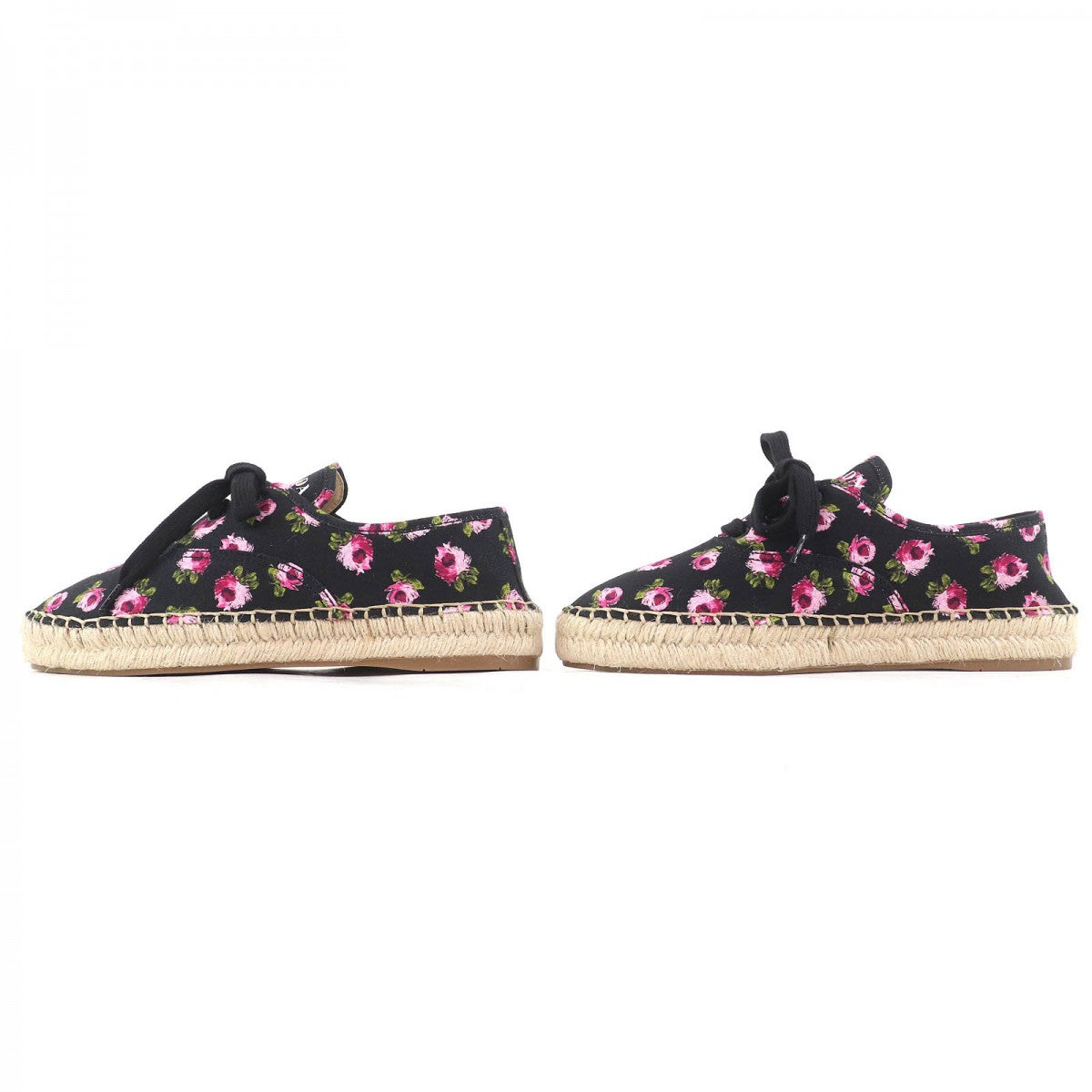 PRADA sneakers 1E988L Main: Canvas Black Pink type GABARDINE Women 36.5