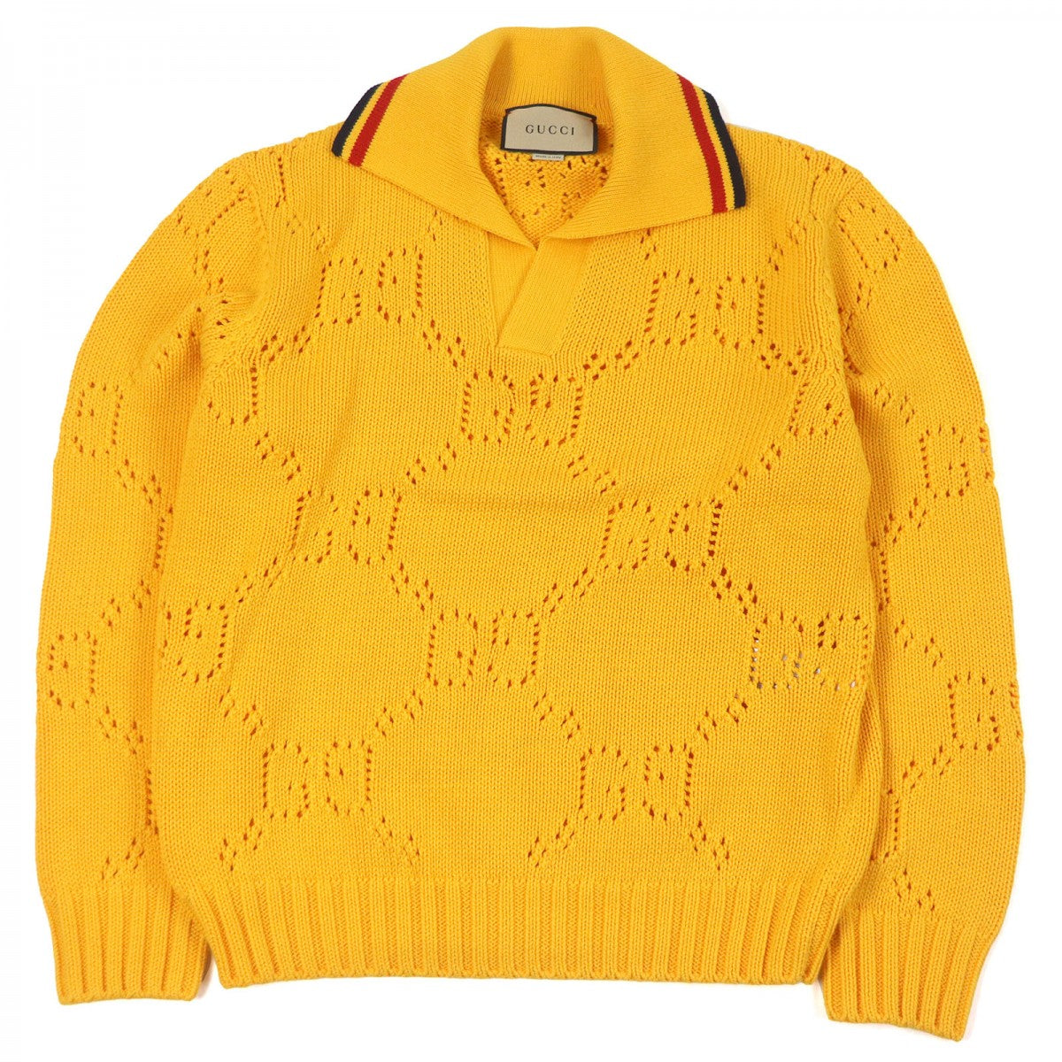 GUCCI knit 737654 Main: 100% cotton yellow mens S