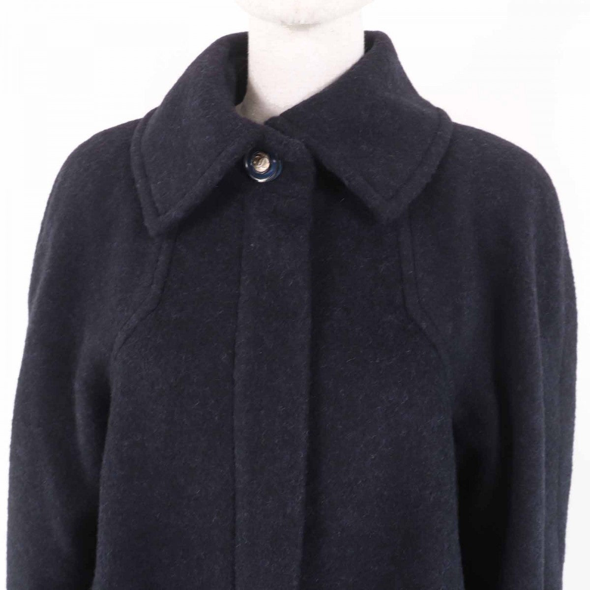 CHANEL coat P62024 Main: 86% alpaca, Main: 10% polyamide (nylon), Main: 4% wool, Lining: 100% silk Dark navy Women 38