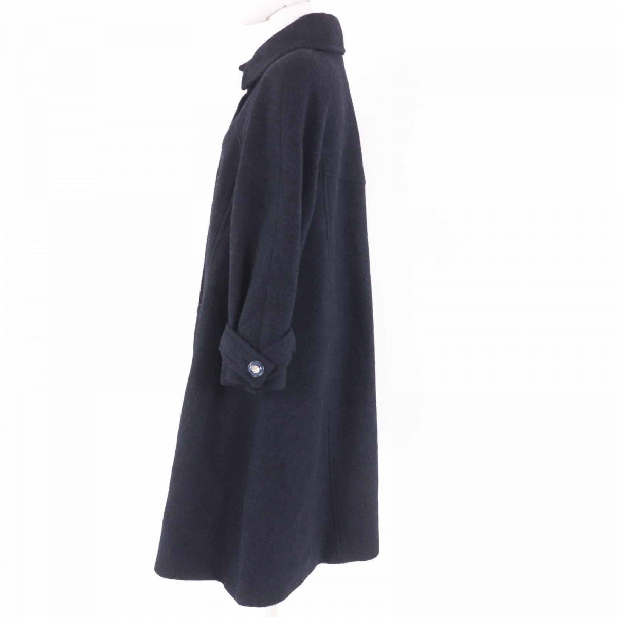 CHANEL coat P62024 Main: 86% alpaca, Main: 10% polyamide (nylon), Main: 4% wool, Lining: 100% silk Dark navy Women 38